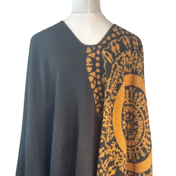 2/$30 NEW Boho Ruana Oversized Open Wrap Poncho Blanket Scarf - Picture 4 of 10